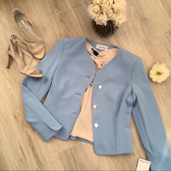 calvin klein baby blue coat
